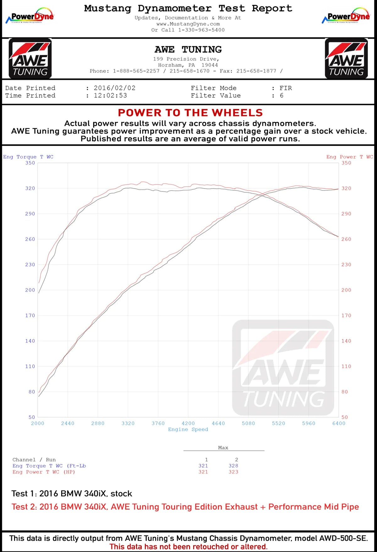 AWE Tuning BMW F22 M235i / M240i Touring Edition Axle-Back Exhaust - Diamond Black Tips (102mm) - 3010-33034