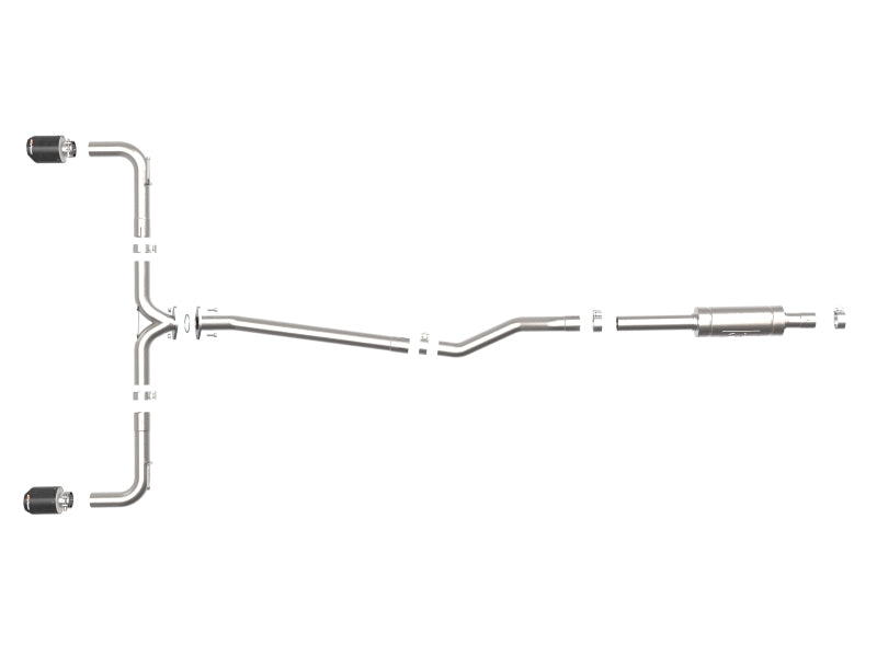 aFe Takeda 2-1/2in 304 SS Cat-Back Exhaust w/ Carbon Fiber Tips 14-18 Mazda 3 L4 2.0L/2.5L - 49-37015-C