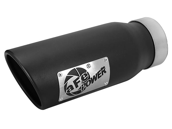 afe MACH Force-Xp Universal Exhaust Tip 3-1/2 IN Inlet x 4-1/2 IN Outlet x 12 IN L - 49T35452-B12