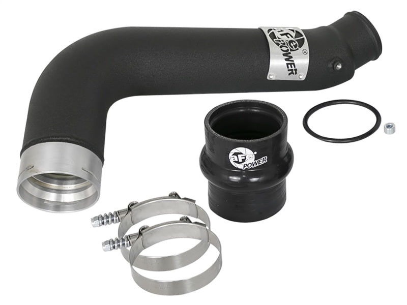 aFe BladeRunner 3in Black Intercooler Tube Cold Side 17-18 GM Diesel Trucks V8 6.6L (td) L5P - 46-20339-B