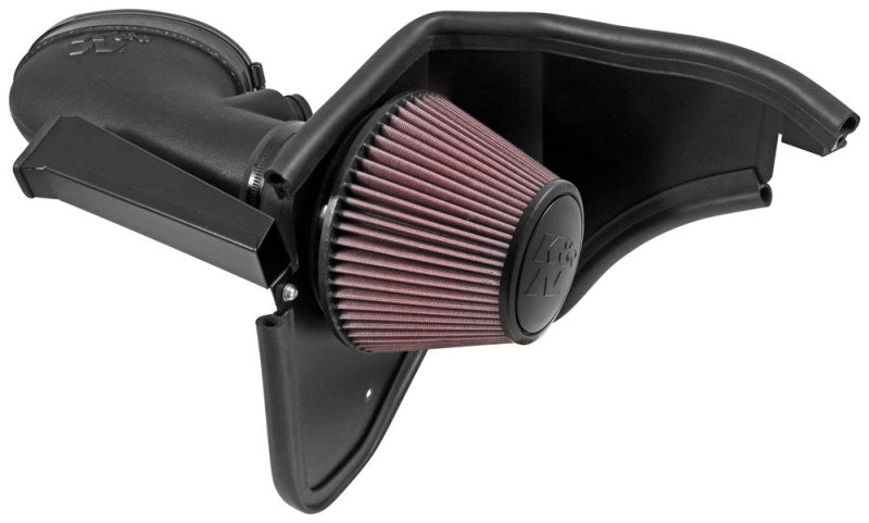 K&N 08-13 BMW M3 4.0L V8 Aircharger Performance Intake - 63-1116 for 2008-2013 BMW M3 - angle view
