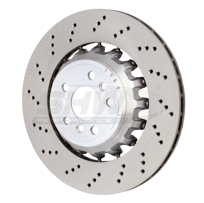 SHW 20-21 BMW X3 M 3.0L Left Rear Cross-Drilled Lightweight Brake Rotor (34118054827) - BRL43503