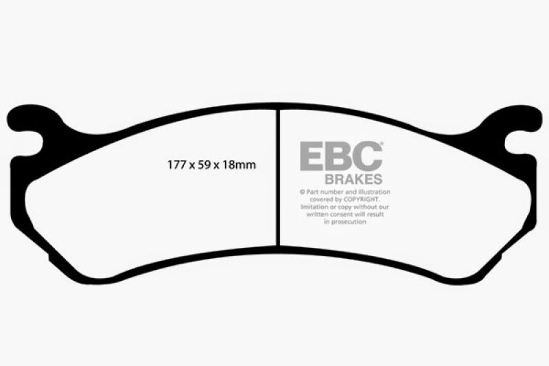 EBC 02 Cadillac Escalade 5.3 (Akebono rear caliper) Ultimax2 Front Brake Pads - UD785