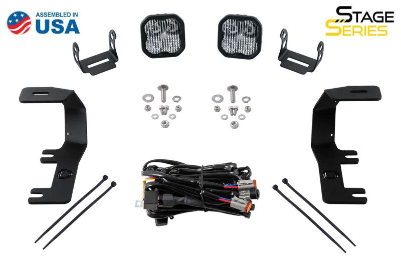 Diode Dynamics 14-19 Silverado/Sierra SSC2 LED Ditch Light Kit - Pro White Combo - DD6661
