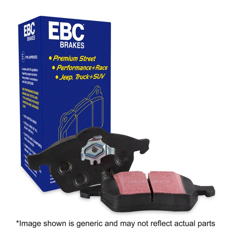 EBC 91-95 Buick Skylark 2.3 Ultimax2 Front Brake Pads - UD506 for 1991-1995 Buick Skylark - installed view