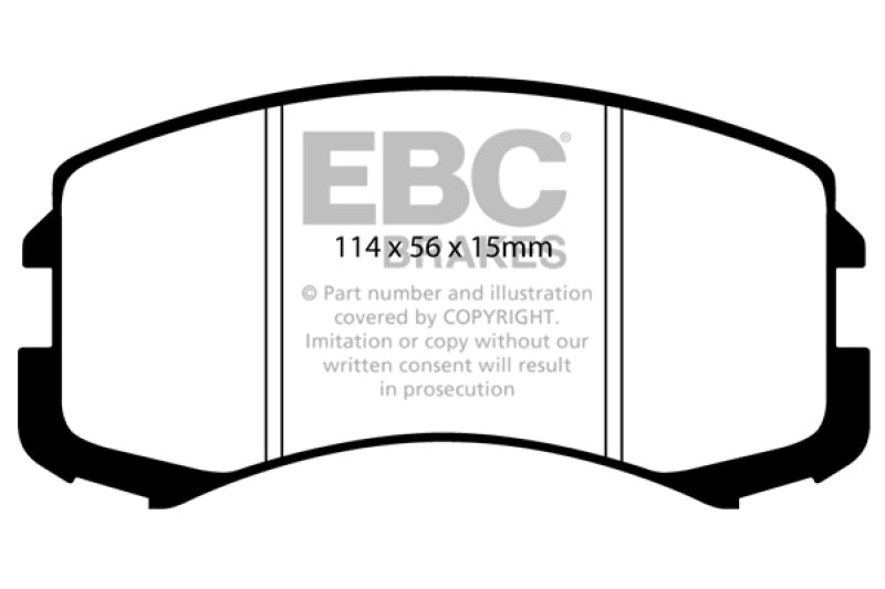 EBC 02-05 Mitsubishi Lancer 2.0 ES Ultimax2 Front Brake Pads - UD904