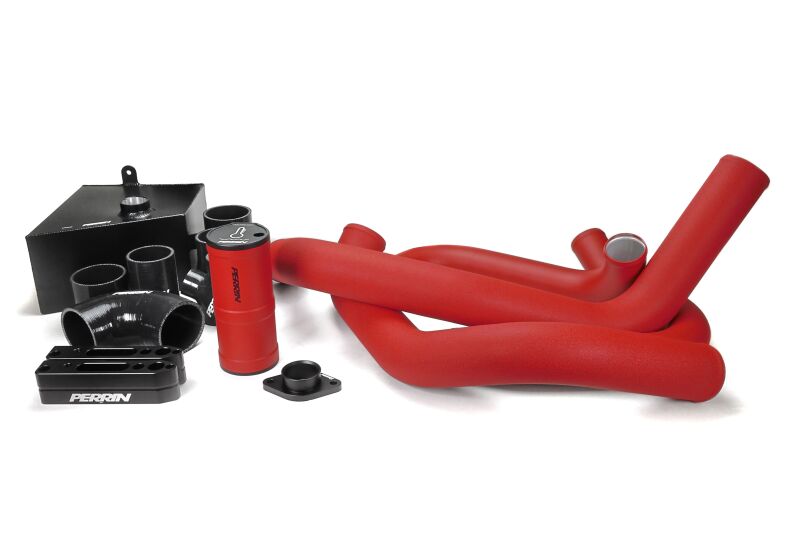 PERRIN 15-21 Subaru WRX Front Mount Intercooler Boost Tube Kit - Red - PSP-ITR-437-3RD
