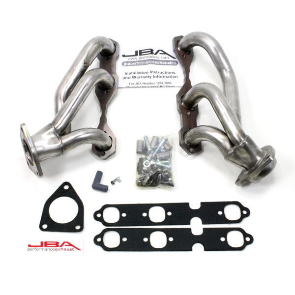 JBA 03-13 GM Truck 4.3L V6 1-1/2in Primary Raw 409SS Cat4Ward Header - 1842S-9 for 2003-2013 Chevrolet Silverado 1500 - front