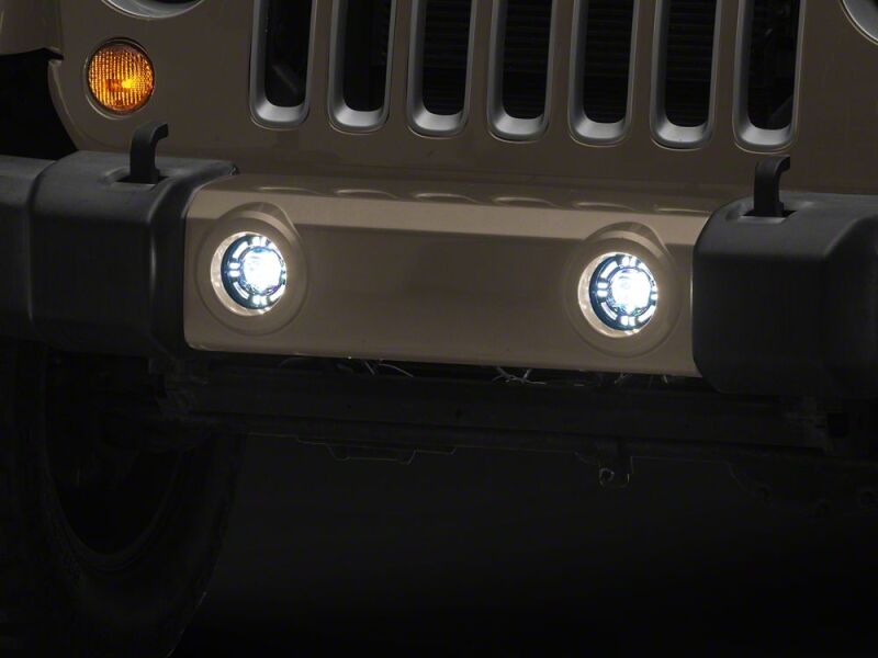 Raxiom 07-18 Jeep Wrangler JK V2 LED Fog Lights with Amber Turn Signals - J238998 - close-up view 8