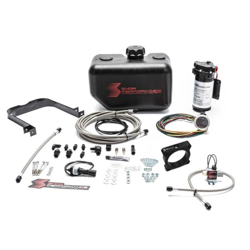 Snow Performance 15-17 Mustang EcB Stg 2 Boost Cooler Water Injection Kit (SS Braid Line &amp; 4AN) - SNO-2134-BRD