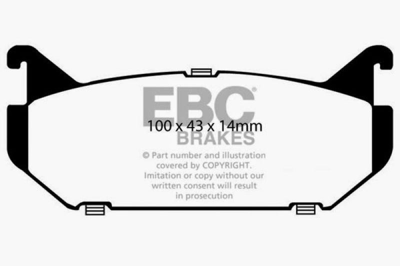 EBC 93-97 Ford Probe 2.0 16v Greenstuff Rear Brake Pads - DP2972