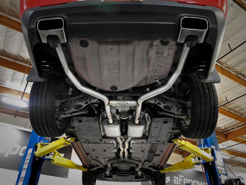 aFe MACH Force-Xp 2-1/2in 304 SS Cat-Back Exhaust 15-19 Dodge Challenger V6-3.6L - Raw Tip - 49-32067
