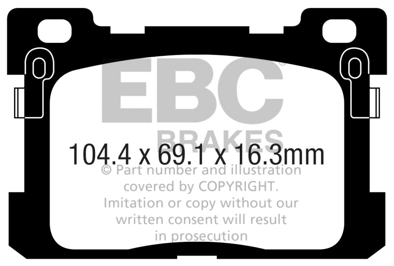 EBC 2017+ Genesis G90 5.0L Redstuff Rear Brake Pads - DP33077C