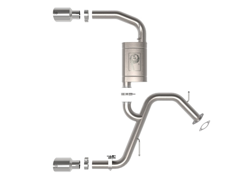 aFe Takeda 22-23 Hyundai Elantra N L4-2.0L (t) 3in 304 SS Axle-Back Exhaust w/ Polished Tips - 49-37027-P