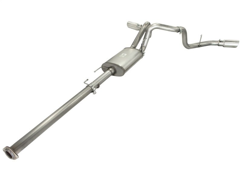 aFe MACHForce XP Exhausts 3inSS Dual Side Exit Cat-Back 11-14 Ford F150 Ecoboost V6-3.5L (TT) - 49-43056-P