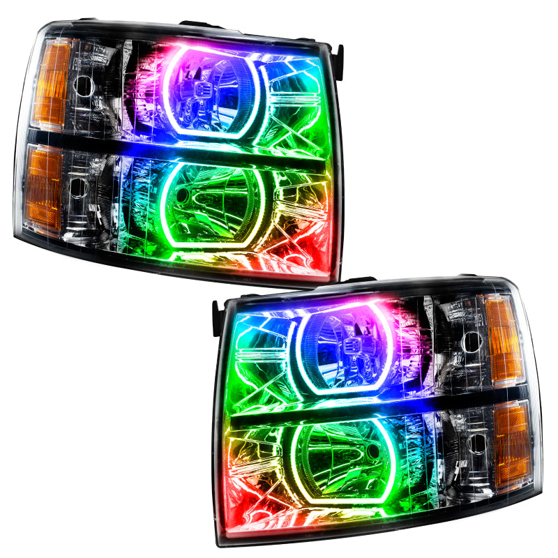 Oracle 07-13 Chevrolet Silverado SMD HL - Black - Square - ColorSHIFT w/ BC1 Controller SEE WARRANTY - 8189-335
