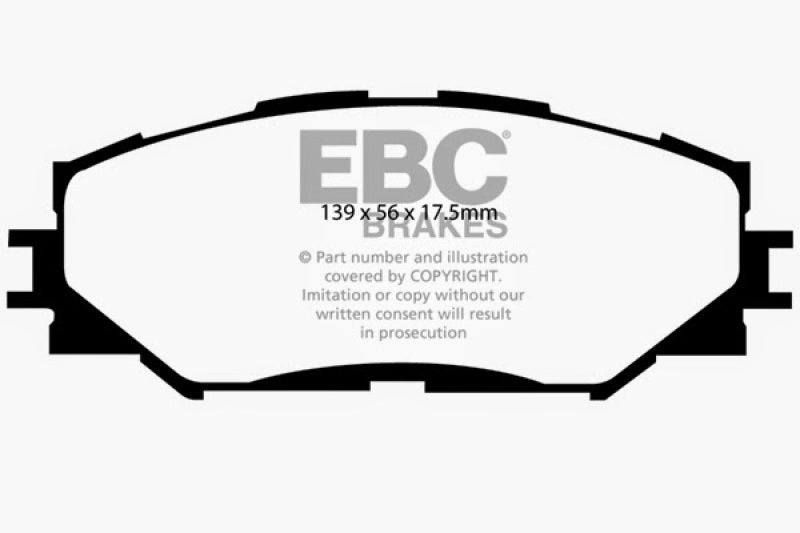 EBC 10-12 Lexus HS250h 2.4 Hybrid Greenstuff Front Brake Pads - DP21791