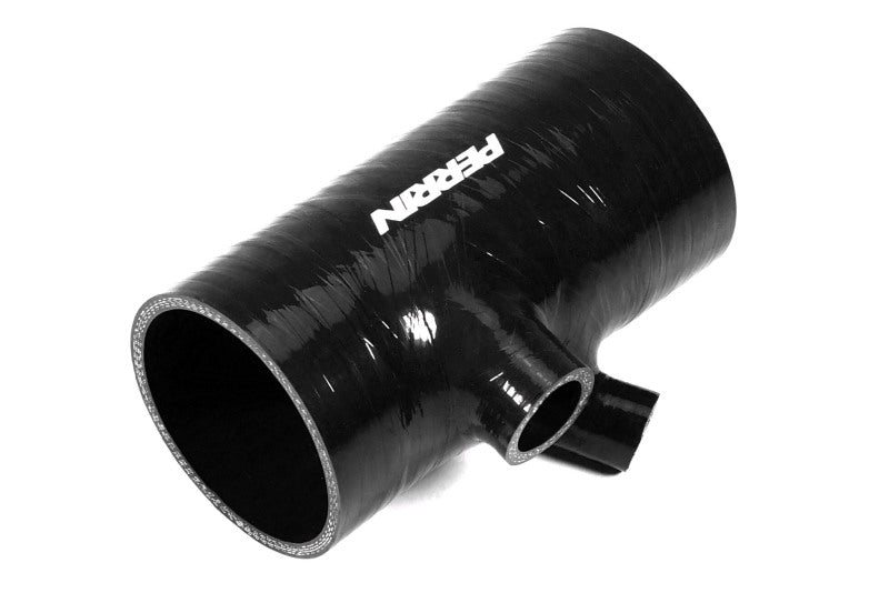 Perrin 2022+ Subaru WRX Black 3in Turbo Inlet Hose w/ Nozzle (Short) - PSP-INT-426BK