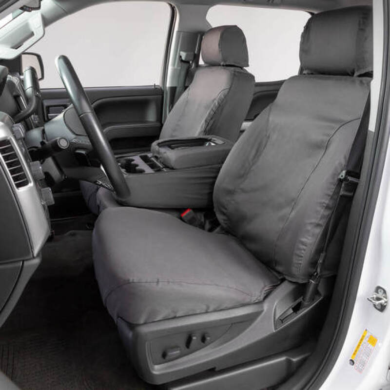 Covercraft 05-15 Toyota Tacoma Polycotton SeatSaver Custom Front Row Seat Covers - Grey - SS2360PCGY