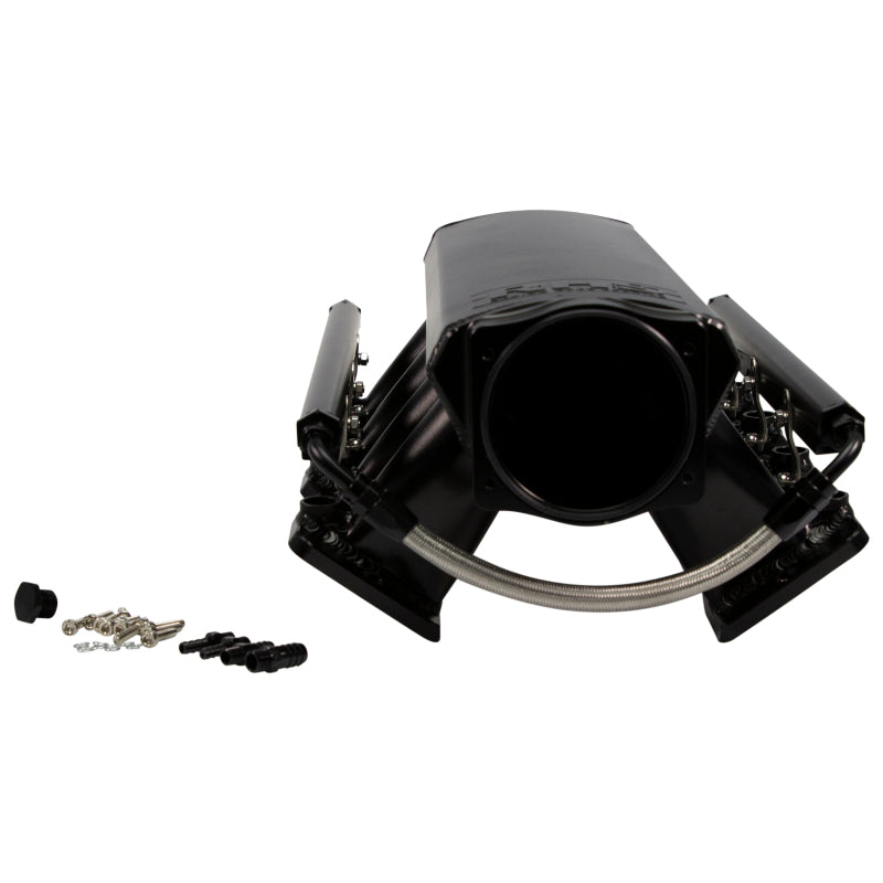 Fast Intake Manifold, Rhs Sheet Met Al, Ls Cathedral Port, Black W/ Fuel Rail Kit - 10902