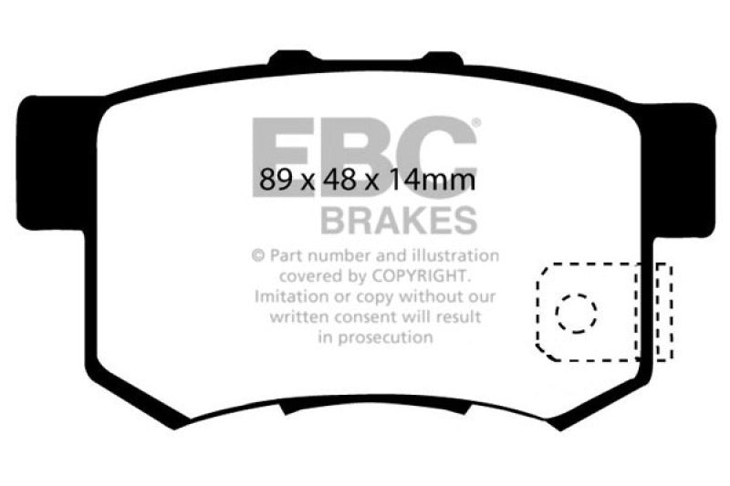 EBC 97 Acura CL 2.2 Yellowstuff Rear Brake Pads - DP41193R