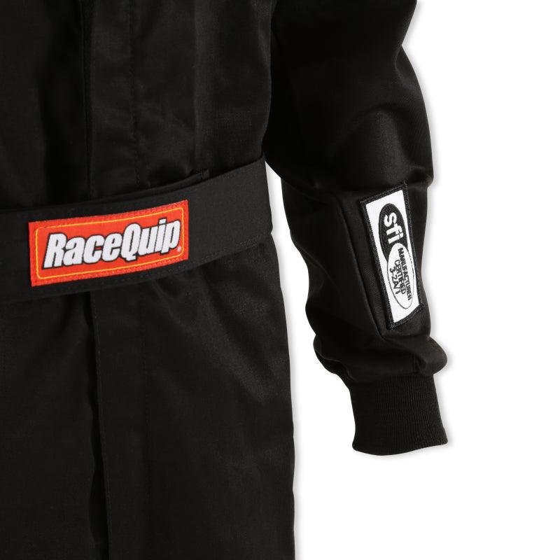 RaceQuip Black SFI-1 1-L Suit - Medium - 110003RQP