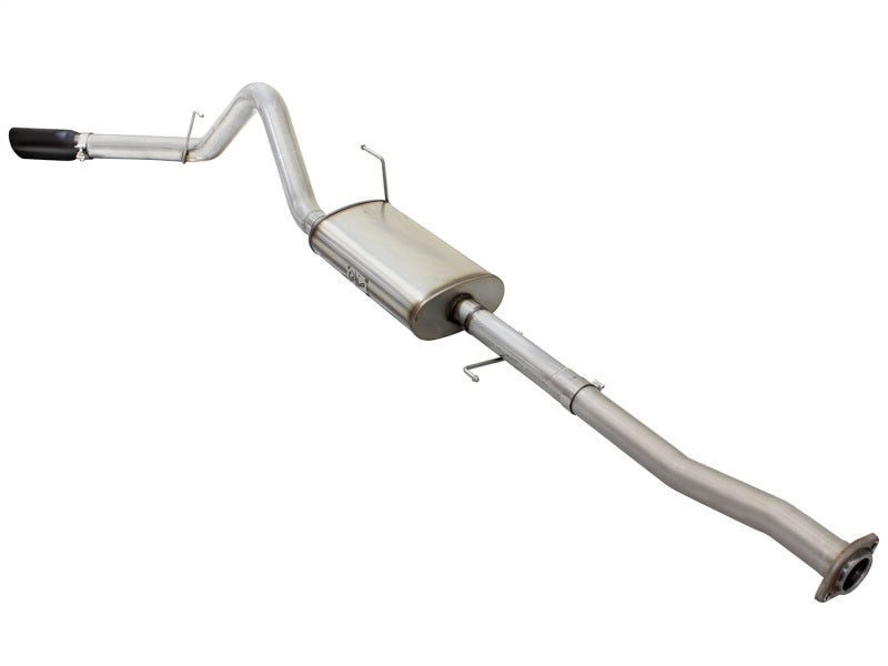 aFe MACHForce XP Exhaust 3in-3.5in SS Single Side Exit CB w/ Black Tips 15 Ford F150 V8 5.0L CC/SB - 49-43073-B