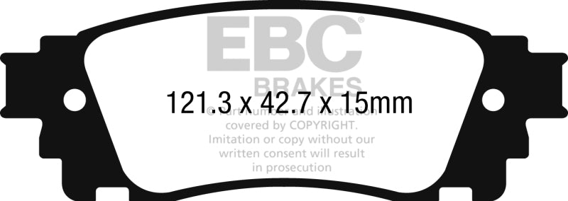 EBC 2017+ Toyota C-HR 2.0L Ultimax2 Rear Brake Pads - UD1805