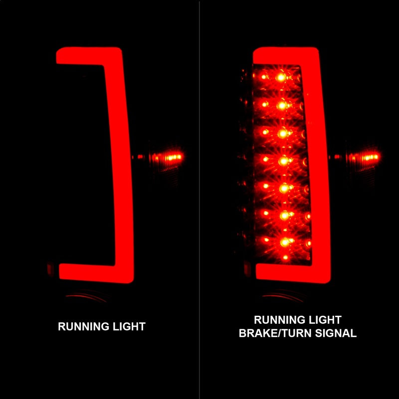 ANZO 2004-2012 Chevrolet Colorado/ GMC Canyon LED Tail Lights w/ Light Bar Black Housing Smoke Lens - 311383