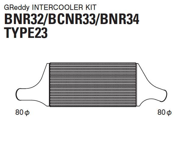 GReddy 89-02 Nissan Skyline BNR32/33/34 Intercooler Kit (Special Order) - 12020208