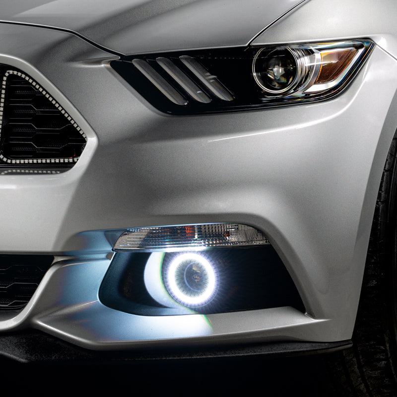 Oracle Ford Mustang 15-20 WP LED Projector Fog Halo Kit - ColorSHIFT SEE WARRANTY - 1235-333