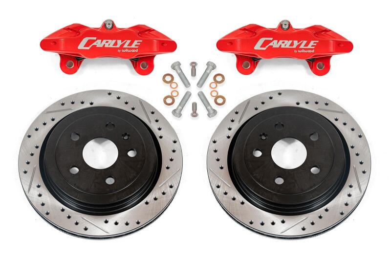 BMR 14-17 Chevrolet SS Brake Kit For 15in Conversion Drilled & Slotted Rotors Red Calipers - DBK353