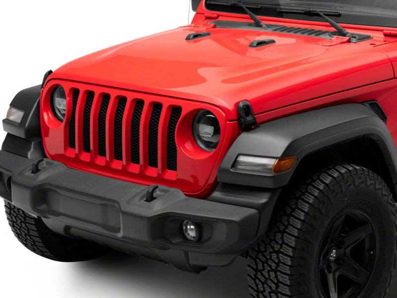 Raxiom 18-23 Jeep Wrangler JL Axial Series 9-In LED Headlights- Blk Housing (Clear Lens) - J164371