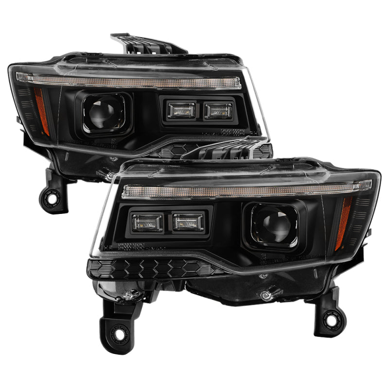 Spyder 14-21 Jeep Grand Cherokee Proj Headlights - Halogen Model Only - PRO-YD-JGC14HALSI-SBGR-BK - 5088949