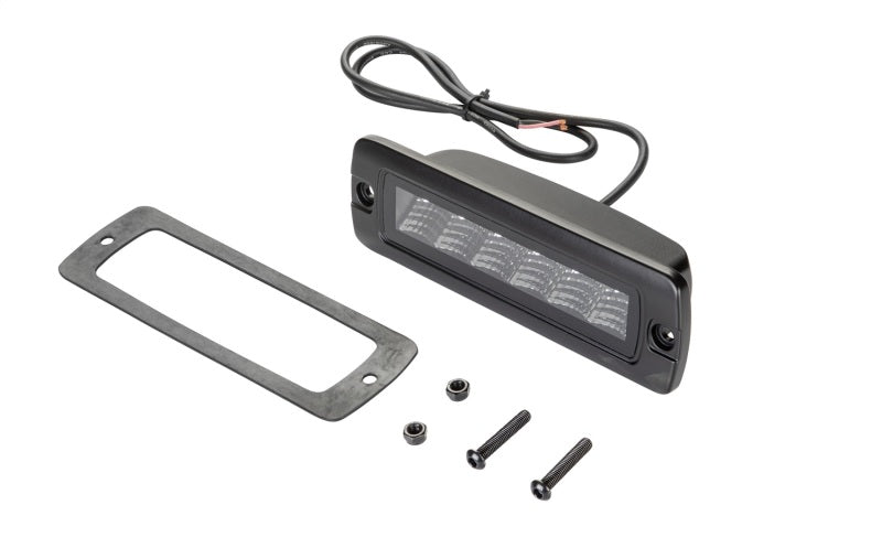 Hella Universal Black Magic 6 L.E.D. Flush Mount Mini Light Bar - Flood Beam - 358176221