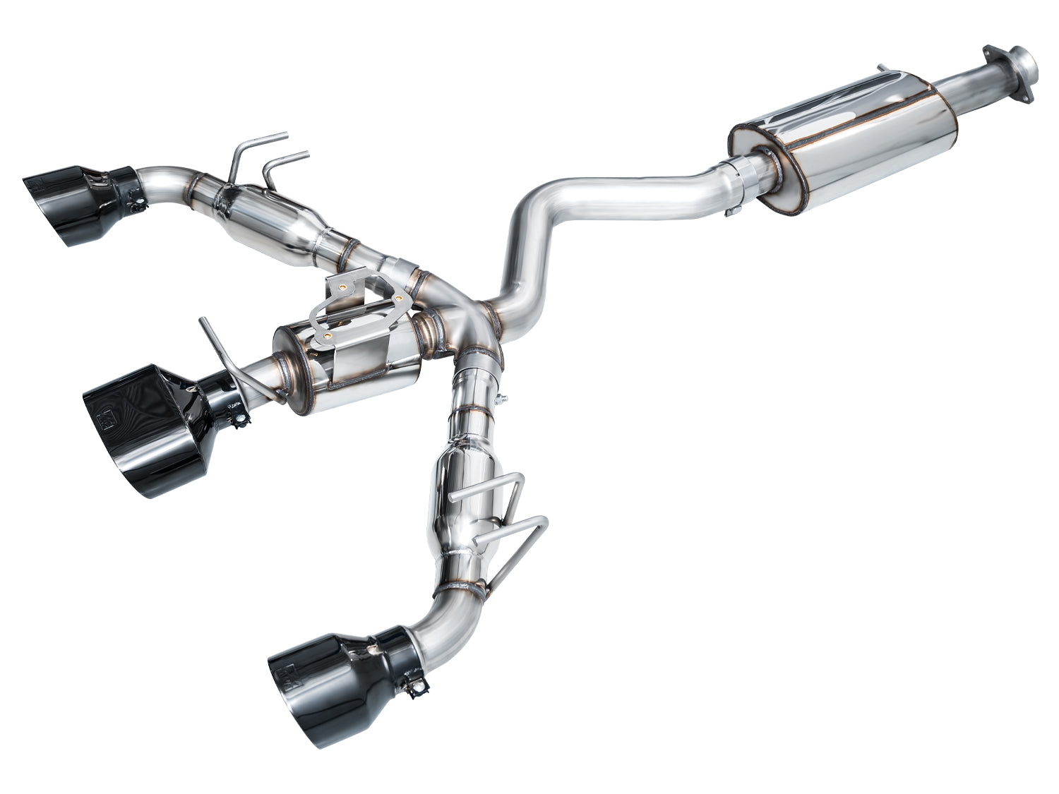 AWE Tuning 2023+ Toyota GR Corolla Touring Edition Exhaust - Diamond Black Tips - 3015-53472