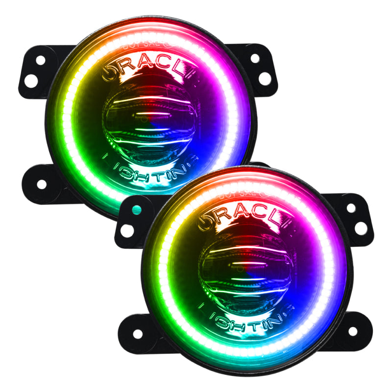 Oracle Jeep Wrangler JK/JL/JT High Performance W LED Fog Lights - ColorSHIFT - Dynamic SEE WARRANTY - 5846-332