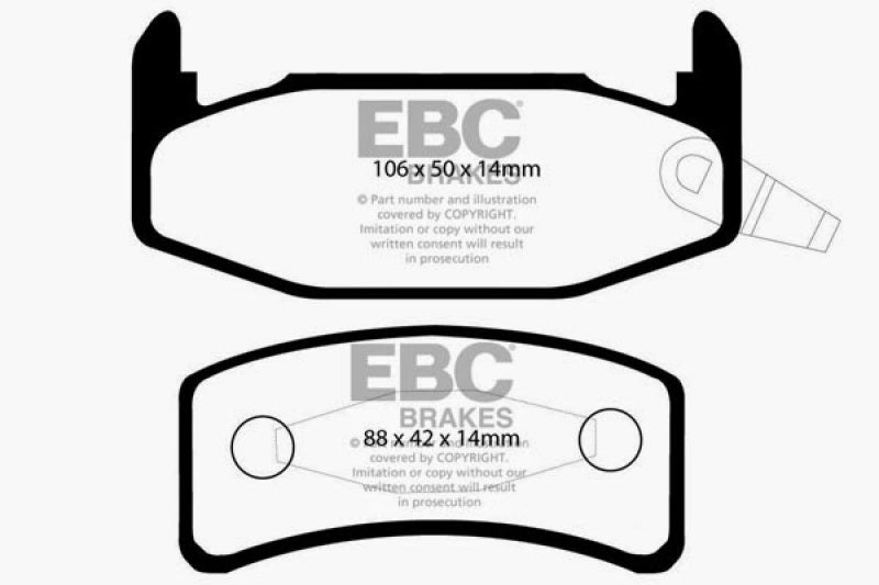 EBC 88-90 Buick Regal 2.8 Yellowstuff Rear Brake Pads - DP4978R