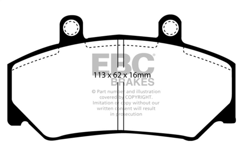 EBC 85-93 Volvo 740 2.1 (Bendix) Ultimax2 Front Brake Pads - UD492
