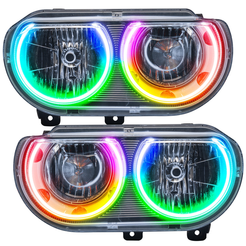 Oracle 08-14 Dodge Challenger SMD HL (Non-HID) - ColorSHIFT - Dynamic SEE WARRANTY - 7720-332