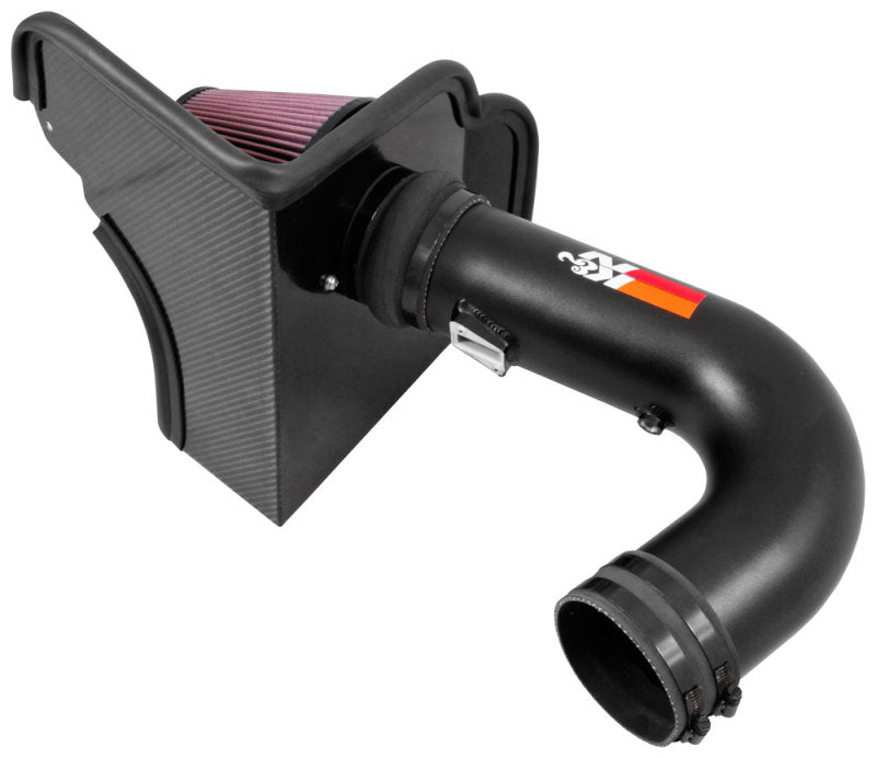 K&N 14-15 Chevy Camaro Z28 7.0L Typhoon Performance Intake - 69-4533TTK for 2014-2015 Chevrolet Camaro - installed view