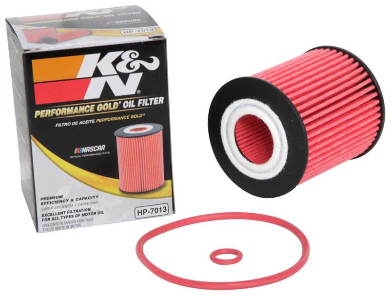 K&N 07-09 Mazdaspeed3 Performance Gold Oil Filter (OEM style cartridge filter) - HP-7013