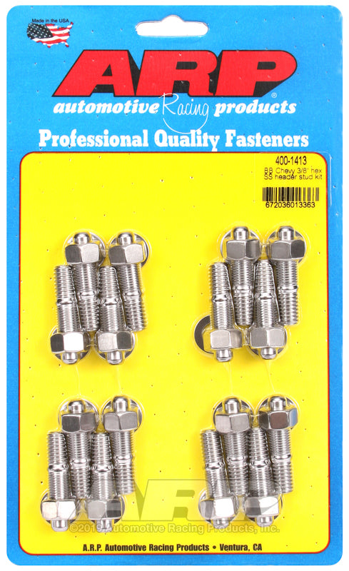 ARP BB Chevy 3/8 Hex SS Header Stud Kit - 400-1413 by ARP