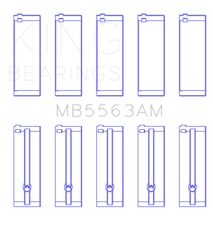 King Engine Bearings Toyota 3Y (Size +0.50mm) Main Bearing Set - MB5563AM0.5