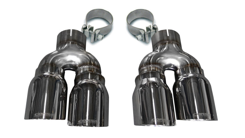 Corsa 16-19 Cadillac ATS 3.6T 4in Inlet / 4in Outlet Twin Polished Tip Kit (For Corsa Exhaust Only) - 14479
