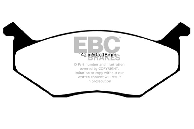 EBC 80-83 Chrysler Cordoba 3.7 Redstuff Front Brake Pads - DP3678C