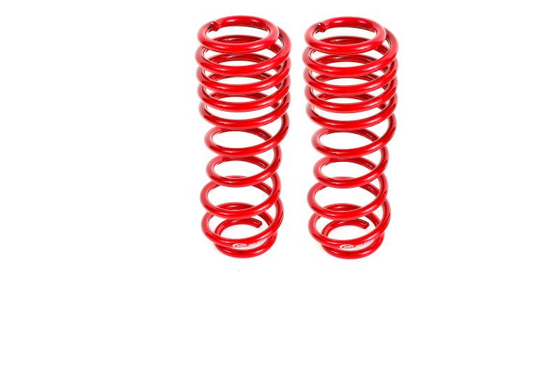 BMR 07-14 Shelby GT500 Rear Handling Version Lowering Springs - Red - SP074R for 2007-2014 Ford Mustang - front view