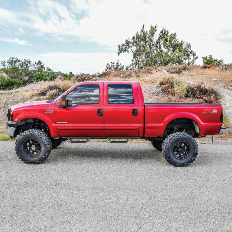 Westin 1999-2016 Ford F-250/F-350/F-450/F-550 Crew Cab Outlaw Drop Nerf Step Bars Textured Black - 20-11335