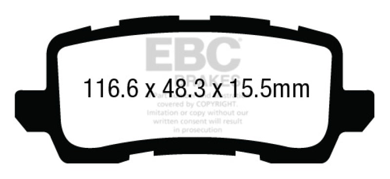 EBC 13+ Acura RLX 3.5 Yellowstuff Rear Brake Pads - DP43018R