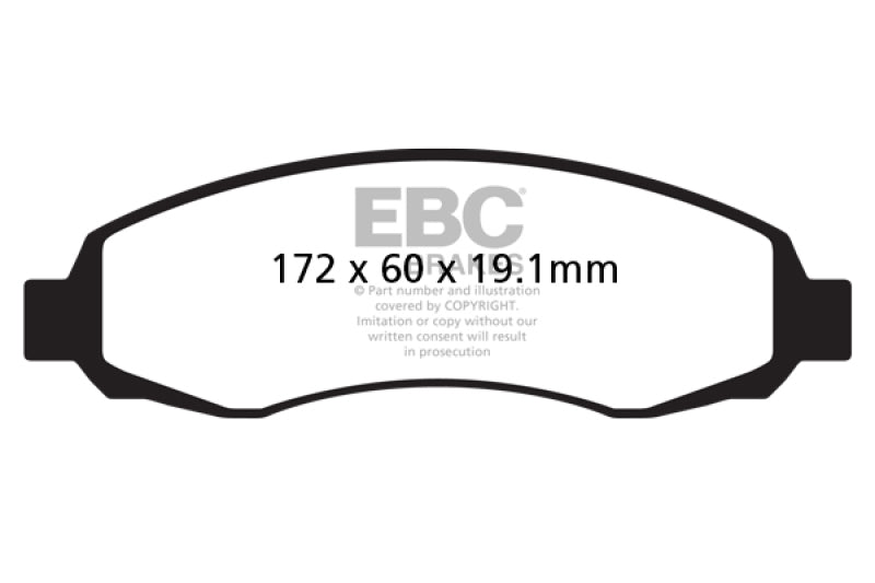 EBC 03-04 Dodge Dakota 2WD 3.7 Ultimax2 Front Brake Pads - UD962